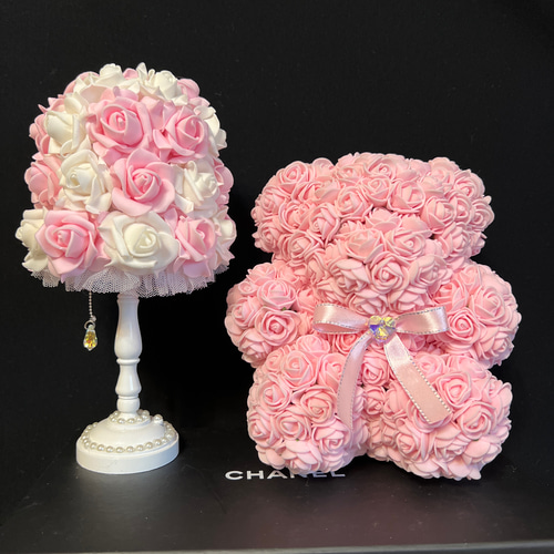 薔薇　バラ　テディベア　ライト　ランプ　スタンドライト　間接照明　ローズランプ 薔薇 バラ テディベア ライト ランプ スタンドライト 間接照明 ローズ