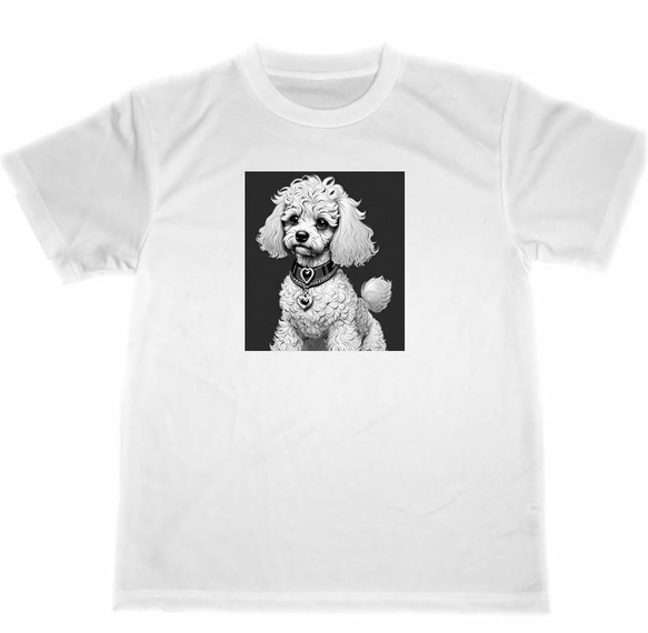 トイ プードル ドライ Tシャツ アニマル イラスト グッズ poodle 犬