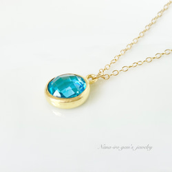 ＊1点のみ＊14kgf swissblue topaz necklace 5枚目の画像