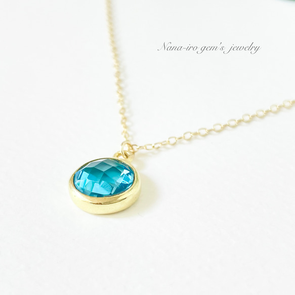 ＊1点のみ＊14kgf swissblue topaz necklace 10枚目の画像