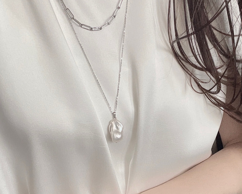 ※seika01069982殿専用 ネックレス 天然素材 多層珠作り 45cm 一粒大粒バロックパールロングネックレス | 淡水真珠 | ロング