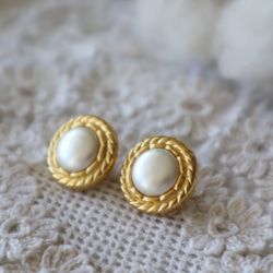 フランス13㎜（小） ヴィンテージボタン A1388 ゴールド 7枚目の画像