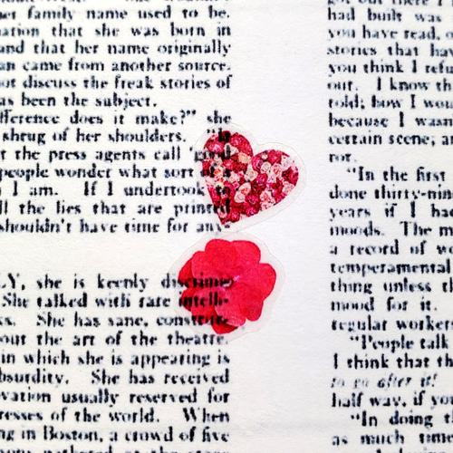 フレークシール 花 フラワー flower 赤 red シール・ステッカー sc  