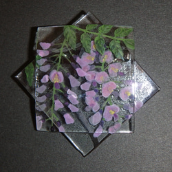 「 藤　-fuji-」GLASSブローチ　アクセサリー　野草 4枚目の画像