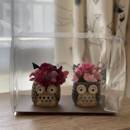 福を呼ぶフクロウの花瓶