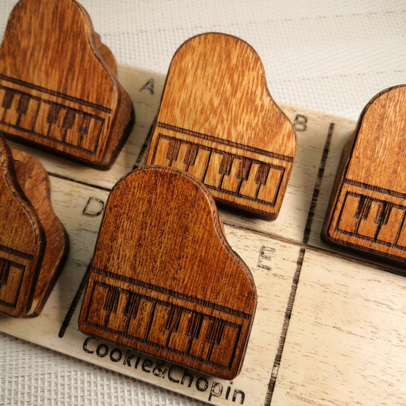 【楽器】グランドピアノ　木製クリップ　単品販売 10枚目の画像