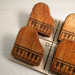 【楽器】グランドピアノ　木製クリップ　単品販売 9枚目の画像