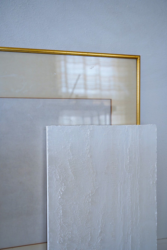 サイズオーダー【Blank 】 白い絵 絵画 アートパネル ホテルライク  アートインテリア くすみカラー 7枚目の画像