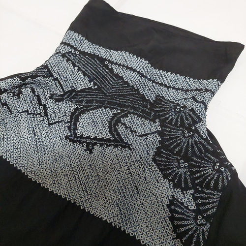 着物リメイクワンピース♪76♪振り袖♪133cm♪袋帯 着物リメイクワンピース♪76♪振り袖♪133cm♪袋帯
