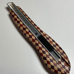由吉他製成的木製細長刀具 ~鑽石~ 楓木 x 圍場 x 紫心 第1張的照片