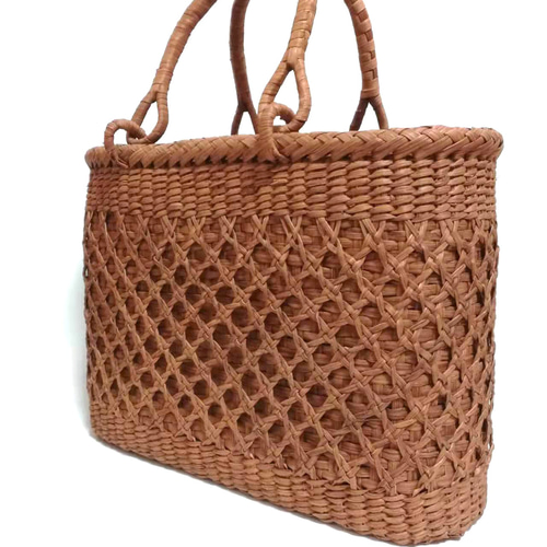 山葡萄バッグ円形龍網編み 山葡萄バッグ円形龍網編み かごバッグ 山葡萄バッグ魅力 通販 15880687