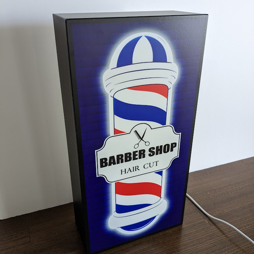 Mサイズ】バーバー 理容室 床屋 サロン サインポール テーブル