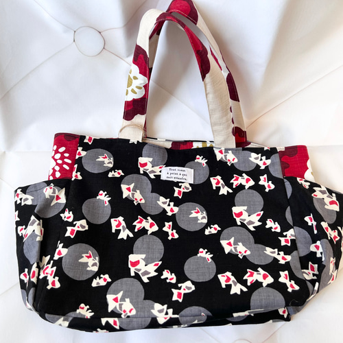 【専用】外ポケット付きトートバッグ キャンバススクエアトート外ポケット付 ナチュラル｜ノベルティ