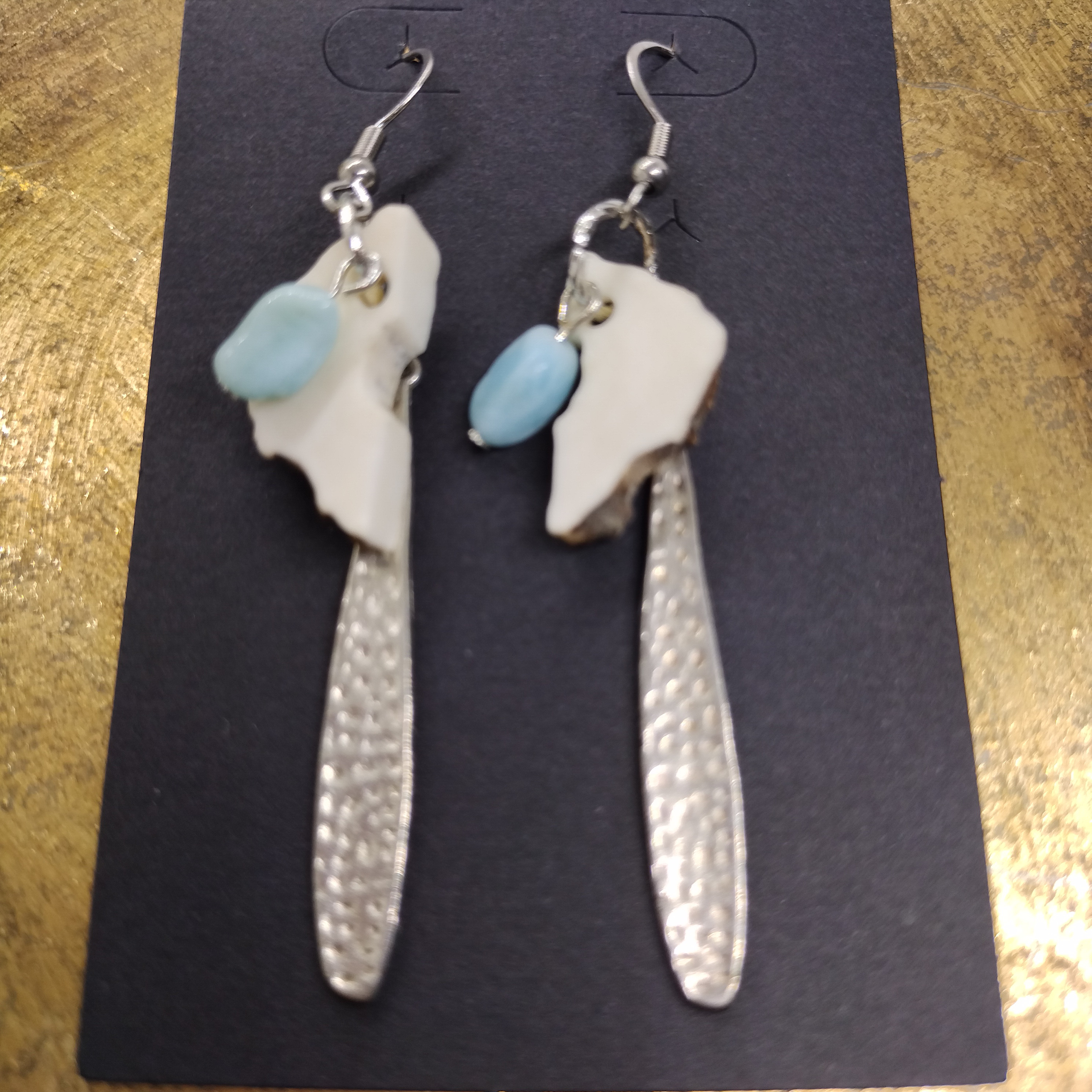 鹿の角 ピアス 商売繁盛、護身符、水難除け、受験お守り