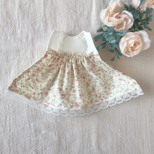 22cmドール用 選べる3カラー小花柄ワンピース リカちゃん 服 22cmドール用 選べる3カラー小花柄ワンピース リカちゃん 服