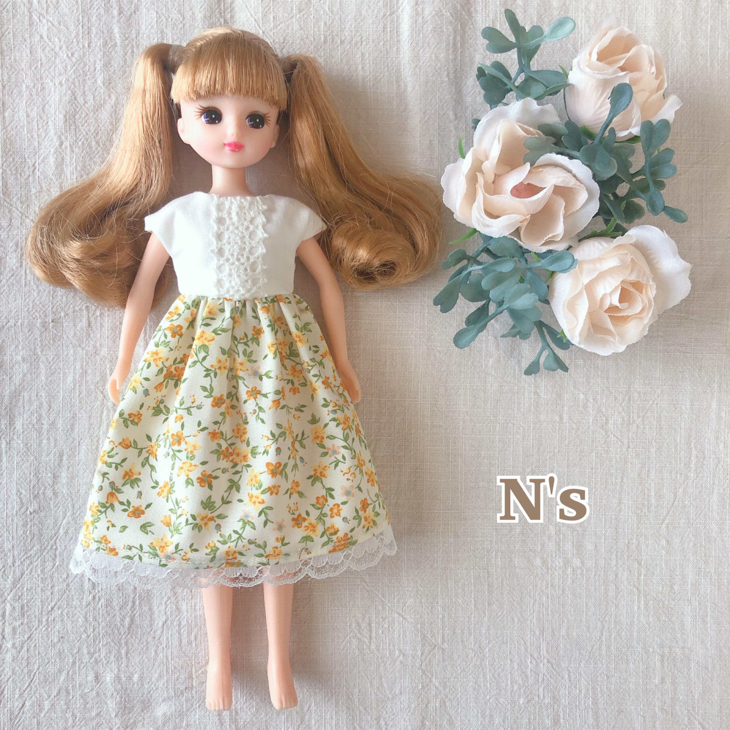 ユニコーン花柄カットワンピース　新品未使用　140