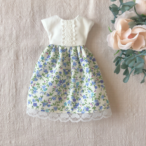 リカちゃん服 小花柄オールインワン