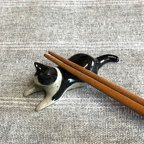 猫の箸置き三態（ハチワレ） 猫グッズ 猫雑貨 箸・箸置き