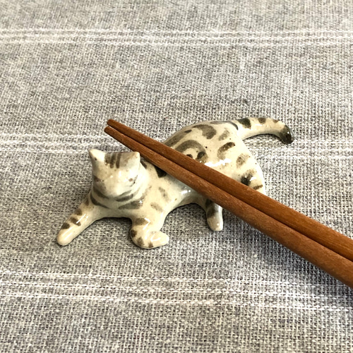 猫の箸置き三態（アメショ） 猫グッズ 猫雑貨 アメリカンショートヘア
