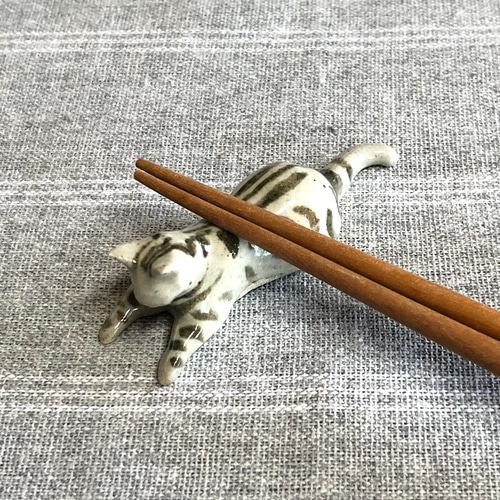 猫の箸置き三態（アメショ） 猫グッズ 猫雑貨 アメリカンショートヘア