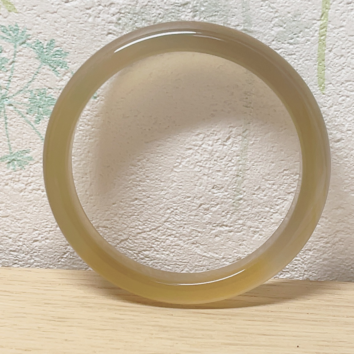 新入荷】天然玉石瑪瑙 黄瑪瑙 バングル 内径約54.6mm 鑑定書付