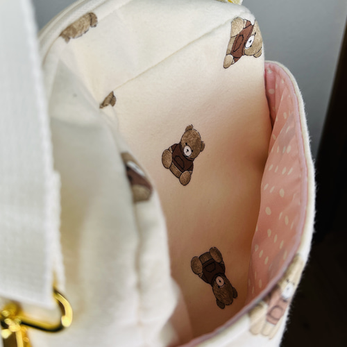 肌触りの良いショルダーバッグ くまちゃん ショルダーバッグ
