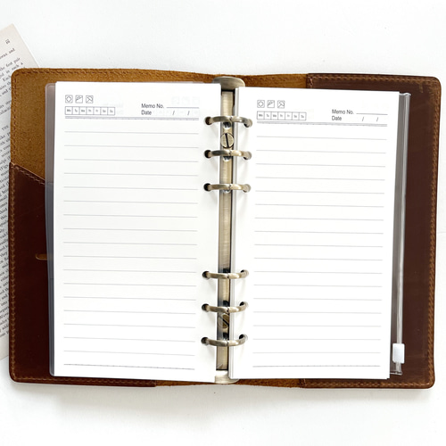 A6 バインダー システム手帳 レザー《light brown》[T028] 手帳 Misty