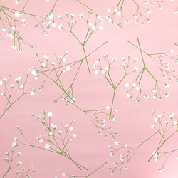 かすみ草　ピンク　デザインペーパー　A4 2枚目の画像