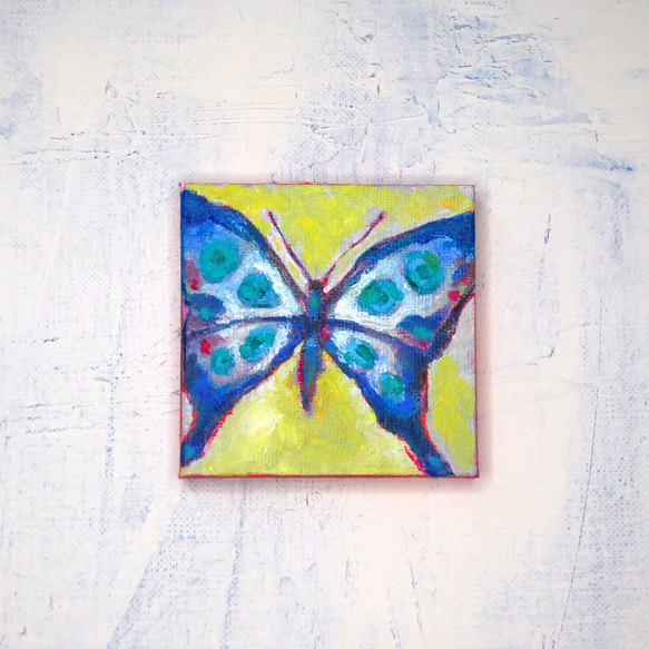 「青い蝶」キャンバス画　原画　ましかく 6枚目の画像