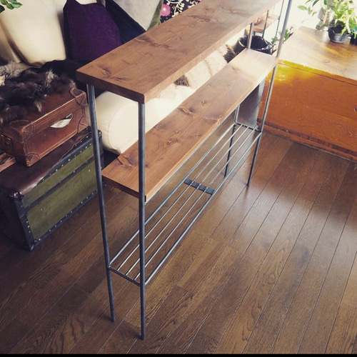 スリムラック シェルフ アイアン家具 オーダーメイド ハンドメイド  