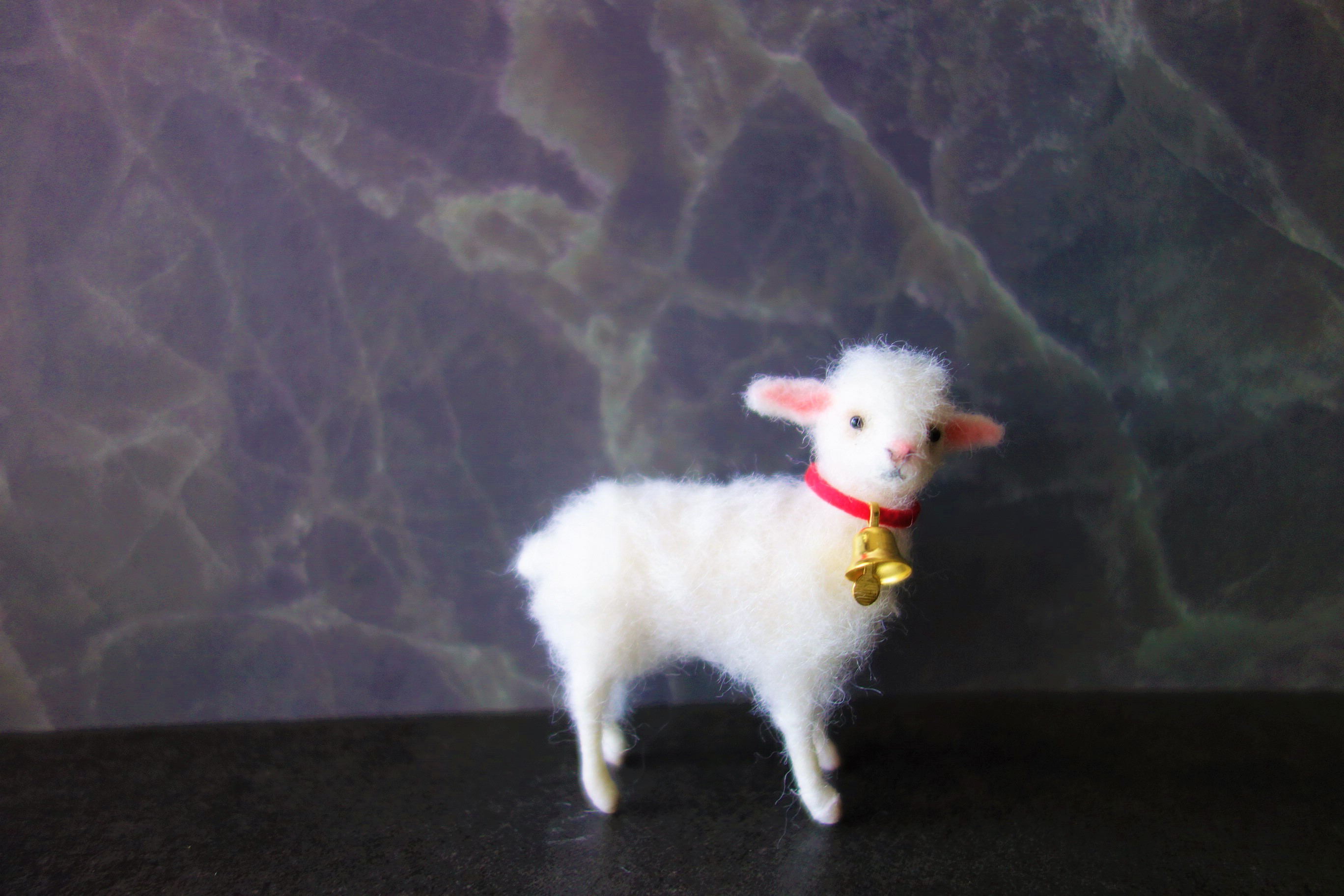 子ひつじちゃん ミニチュア ドール 羊毛フェルト ブライス 羊毛