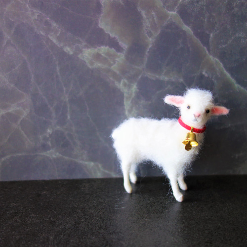 子ひつじちゃん ミニチュア ドール 羊毛フェルト ブライス 羊毛