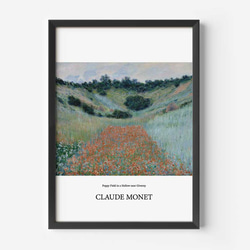 クロード モネ、ジヴェルニー近くの窪地にあるポピー畑、風景画、ポスター、シンプルモダン、北欧スタイルにも【M-0467】 2枚目の画像