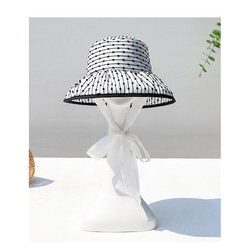 高級生地フィッシャーマンズハット水玉模様帽子女性ファッション布帽子大きな側面太陽帽子 8枚目の画像