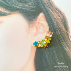 糖果色寶石耳環和耳環套裝/耳環 第7張的照片
