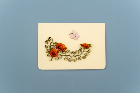 薔薇と蝶々のメッセージカード 6枚目の画像