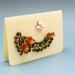 薔薇と蝶々のメッセージカード 3枚目の画像