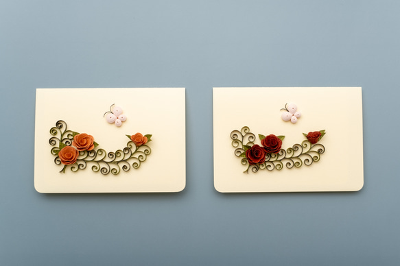 薔薇と蝶々のメッセージカード 10枚目の画像