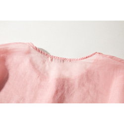 リネンシャツ　日焼け防止UV対策シャツ　長袖リネンシャツ　薄くて涼しいリネンシャツ　ピンク　L218 9枚目の画像