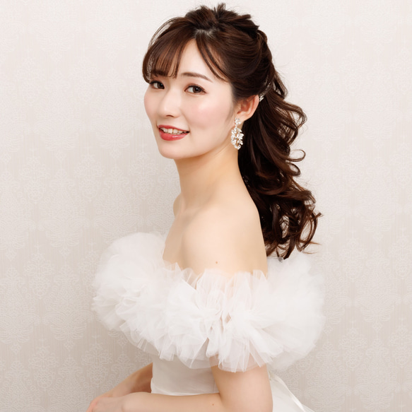 DH102  ナチュラルデザイン ビジューヘッドドレス　前撮り ウェディング ブライダル ヘアアクセサリー  結婚式 2枚目の画像