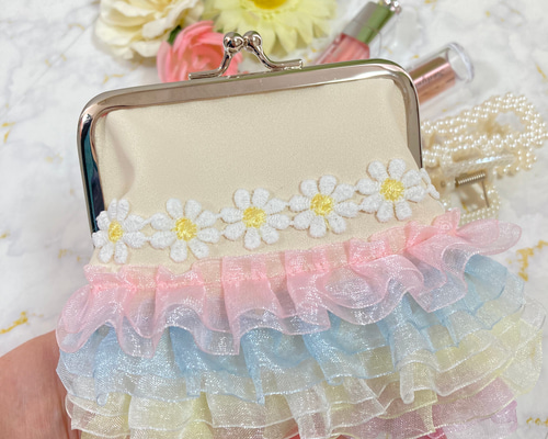 モモンガポーチ　ピンクお花フリル ef5b7ac7ecd9a0ed6ebb6876e9eda8