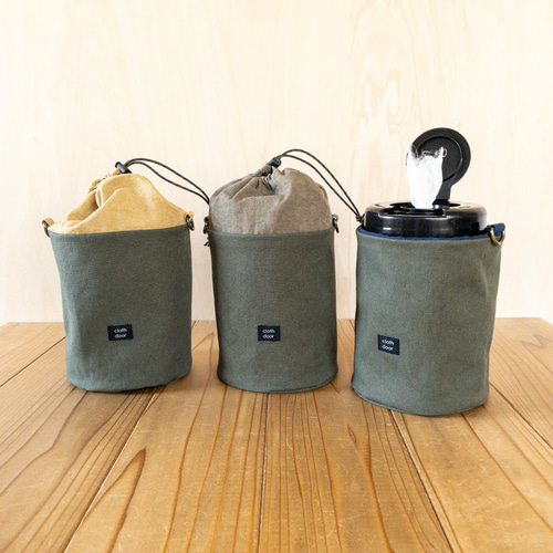 帆布のウェットティッシュカバー【オリーブ】/除菌シートカバー その他