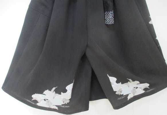 ７１００　色留袖で作ったキュロットスカート　＃送料無料 9枚目の画像