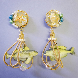 ハゼのさわやかマリネ風ジュレ ピアス イヤリング 魚 フィギア さかな