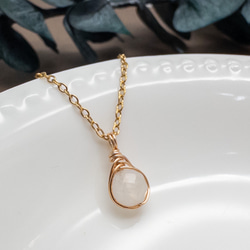 天然ダイヤモンド付きアクアマリンペンダントトップk18 ペンダント