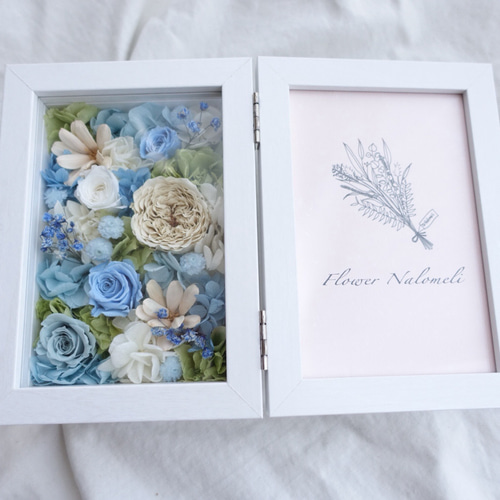 サムシングブルーにおすすめ 二つ折り写真立て/フォトフレーム/写真