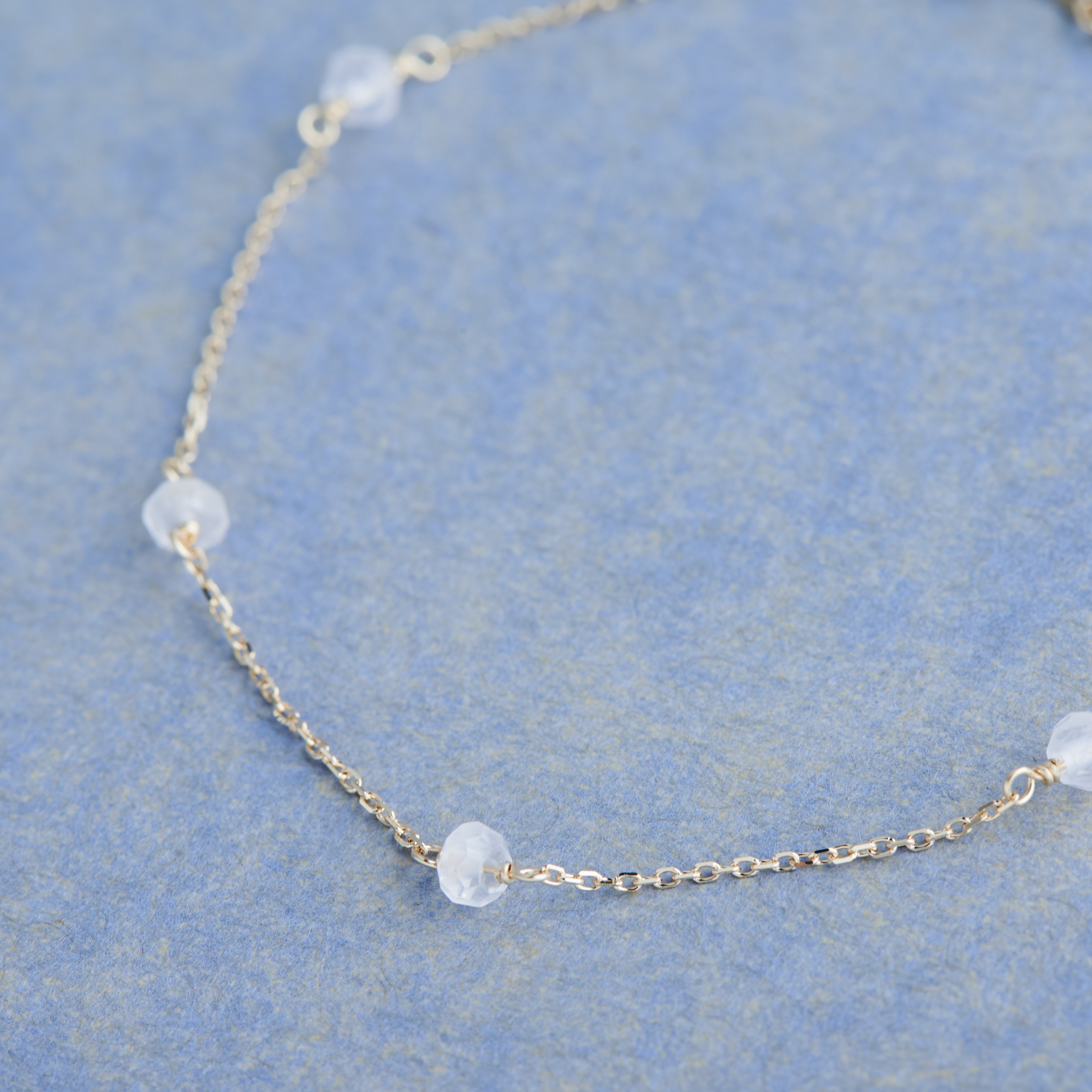 ローズクォーツのブレスレット｜K10YG｜SNB-010B