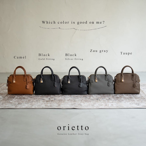 本革 2Way ショルダーバッグ ハンドバッグ ゴールド金具