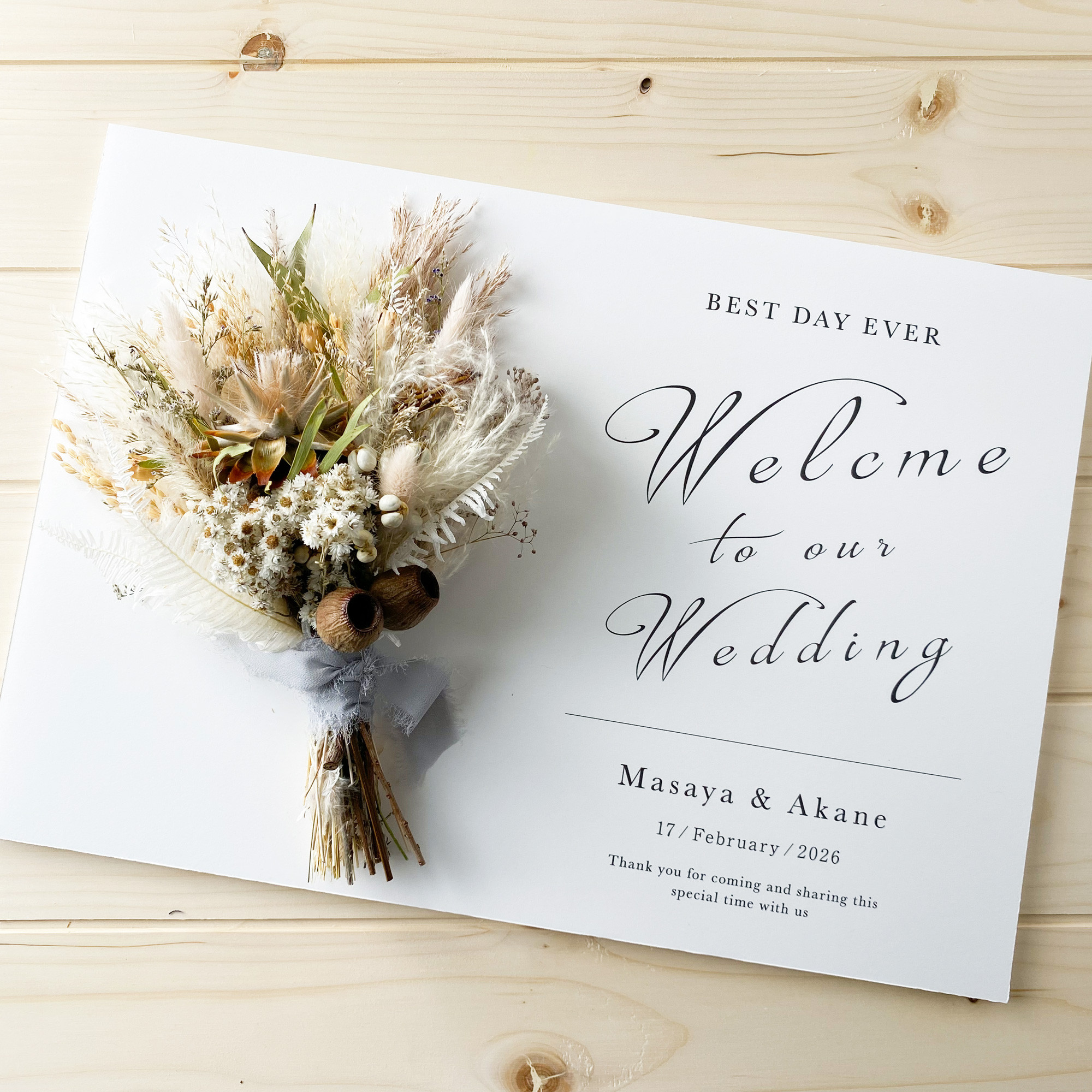 【未使用】ウェルカムボード　ドライフラワー飾り　ナチュラルテイスト まとめ売り 楽天市場】ウエディング用ウェルカムボード アクリル ドライ