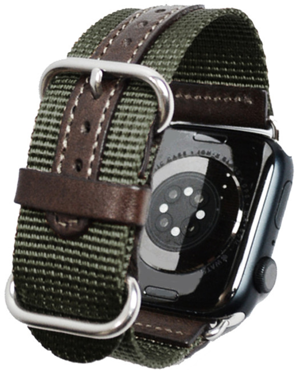 Apple Watch Band Apple Watch Belt 42mm/44m/45mm/49mm 橄欖孔加固版 第1張的照片